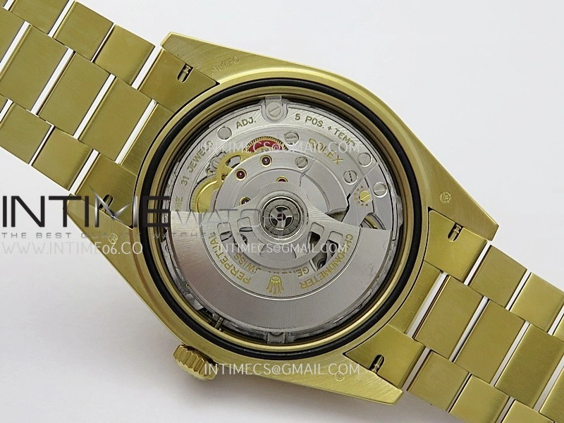 Day Date 228238 40mm Gain Weight QF 1:1 Best Edition Black Dial T Diamond Marker On YG President Bracelet SH3255