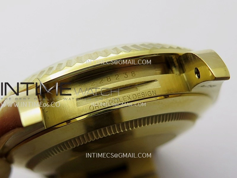 Day Date 228238 40mm Gain Weight QF 1:1 Best Edition Black Dial T Diamond Marker On YG President Bracelet SH3255