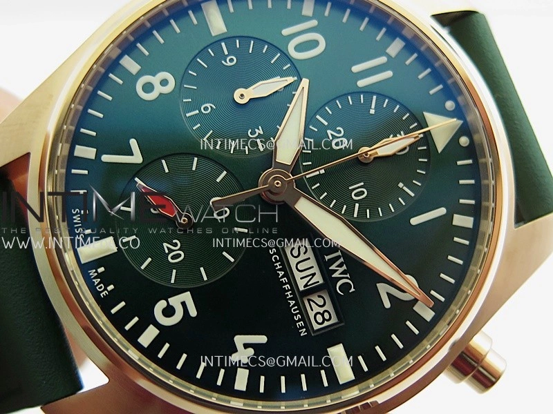 Pilot Watch IW388110 RG APSF 1:1 Best Edition Green Dial On Green Rubber Strap A69385