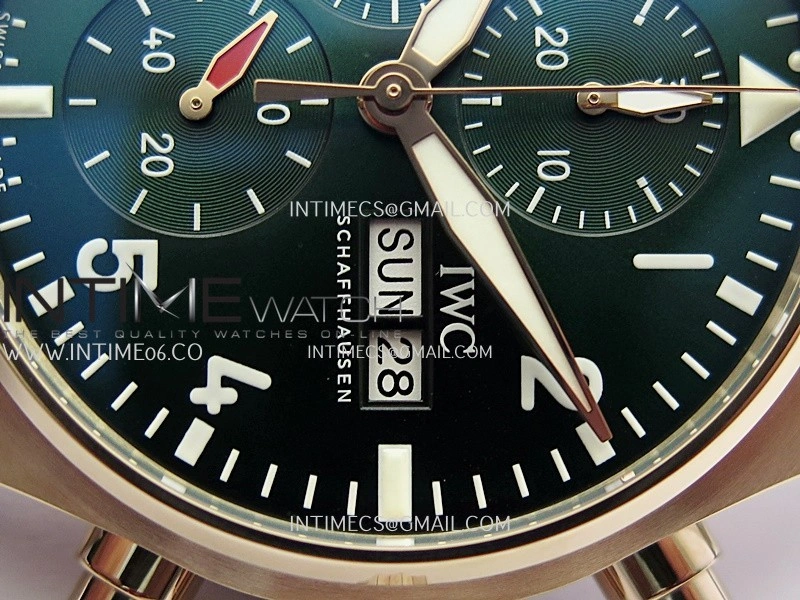Pilot Watch IW388110 RG APSF 1:1 Best Edition Green Dial On Green Rubber Strap A69385