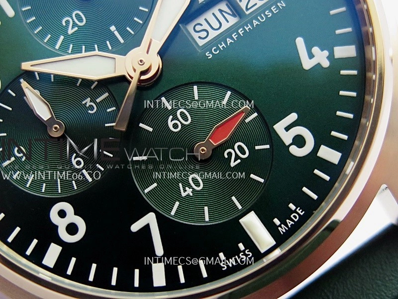 Pilot Watch IW388110 RG APSF 1:1 Best Edition Green Dial On Green Rubber Strap A69385