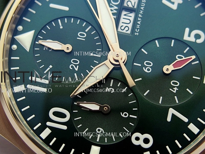 Pilot Watch IW388110 RG APSF 1:1 Best Edition Green Dial On Green Rubber Strap A69385