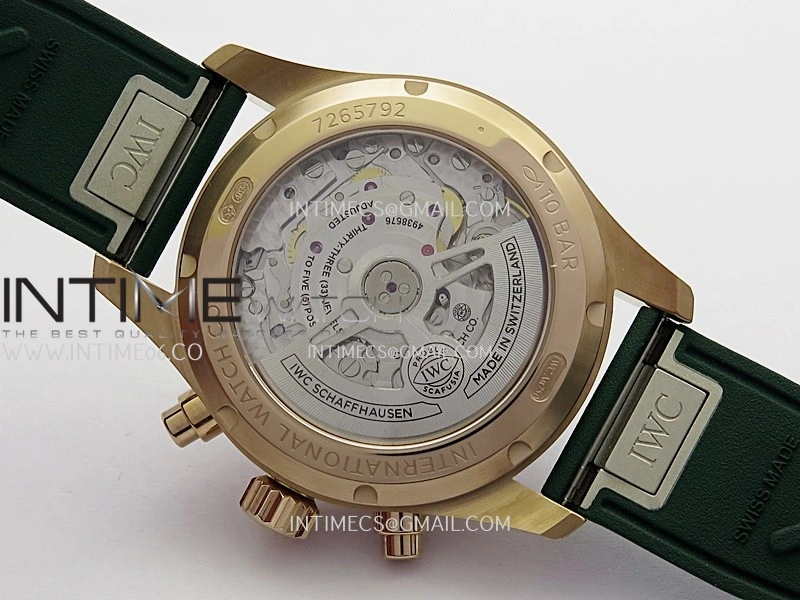 Pilot Watch IW388110 RG APSF 1:1 Best Edition Green Dial On Green Rubber Strap A69385
