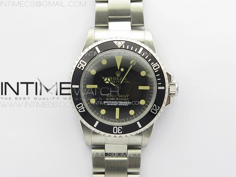 Vintage Submariner 5513 No Date SS B12 Best Edition Black Dial on SS Bracelet A2836