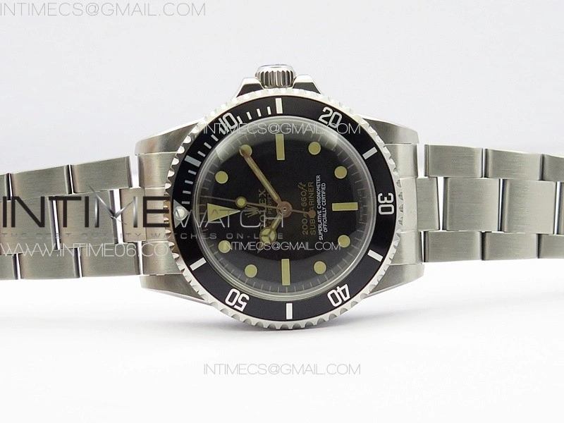 Vintage Submariner 5513 No Date SS B12 Best Edition Black Dial on SS Bracelet A2836