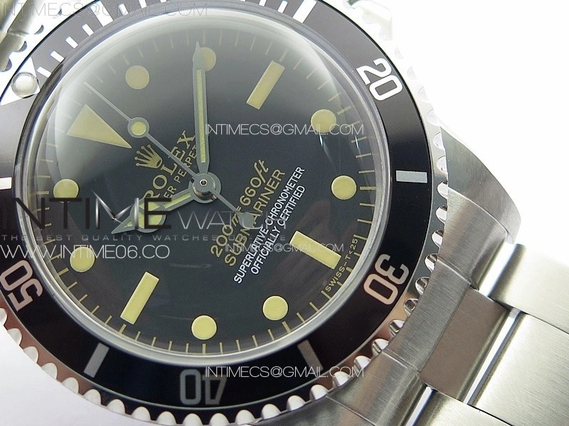 Vintage Submariner 5513 No Date SS B12 Best Edition Black Dial on SS Bracelet A2836