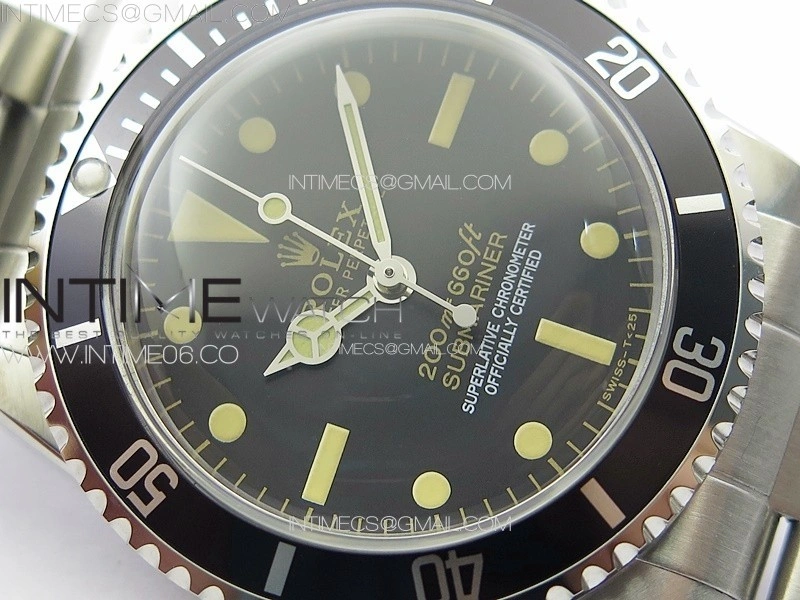 Vintage Submariner 5513 No Date SS B12 Best Edition Black Dial on SS Bracelet A2836