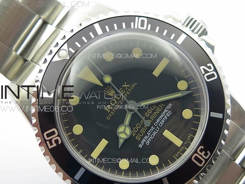 Vintage Submariner 5513 No Date SS B12 Best Edition Black Dial on SS Bracelet A2836