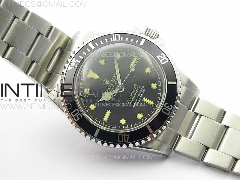 Vintage Submariner 5513 No Date SS B12 Best Edition Black Dial on SS Bracelet A2836