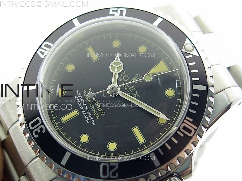 Vintage Submariner 5513 No Date SS B12 Best Edition Black Dial on SS Bracelet A2836