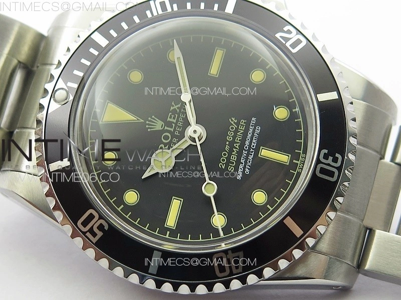 Vintage Submariner 5513 No Date SS B12 Best Edition Black Dial on SS Bracelet A2836