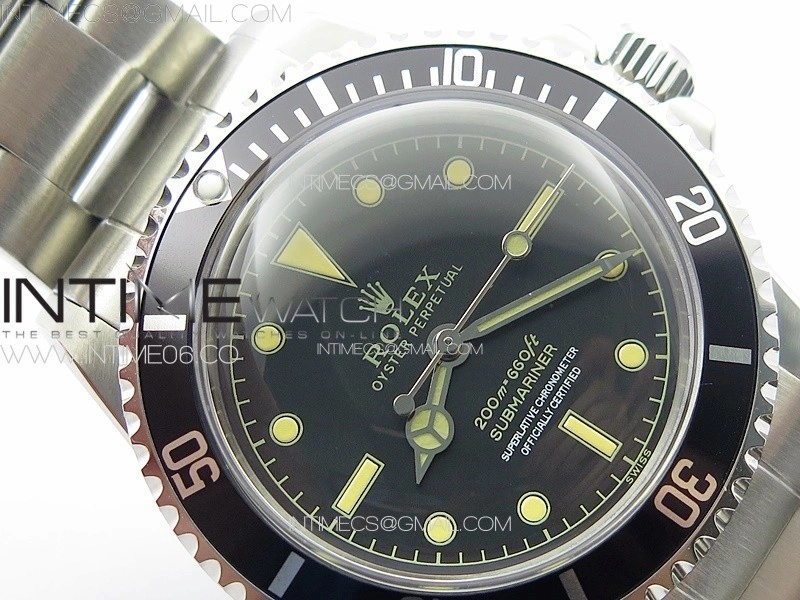 Vintage Submariner 5513 No Date SS B12 Best Edition Black Dial on SS Bracelet A2836