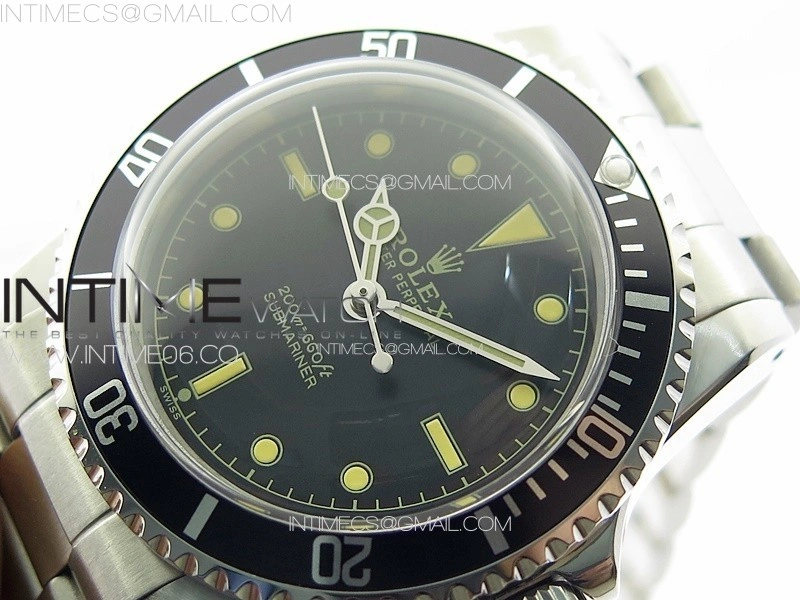 Vintage Submariner 5513 No Date SS B12 Best Edition Black Dial on SS Bracelet A2836