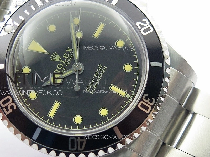 Vintage Submariner 5513 No Date SS B12 Best Edition Black Dial on SS Bracelet A2836
