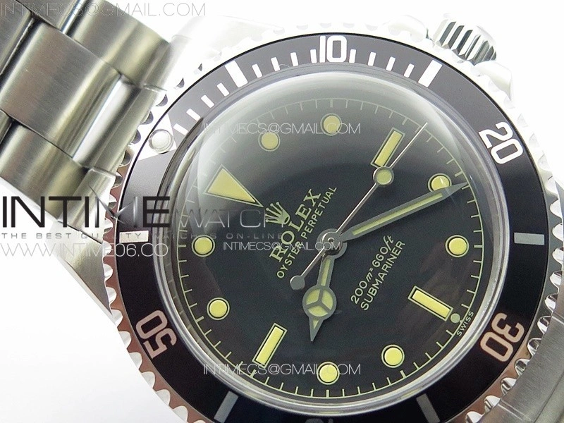 Vintage Submariner 5513 No Date SS B12 Best Edition Black Dial on SS Bracelet A2836