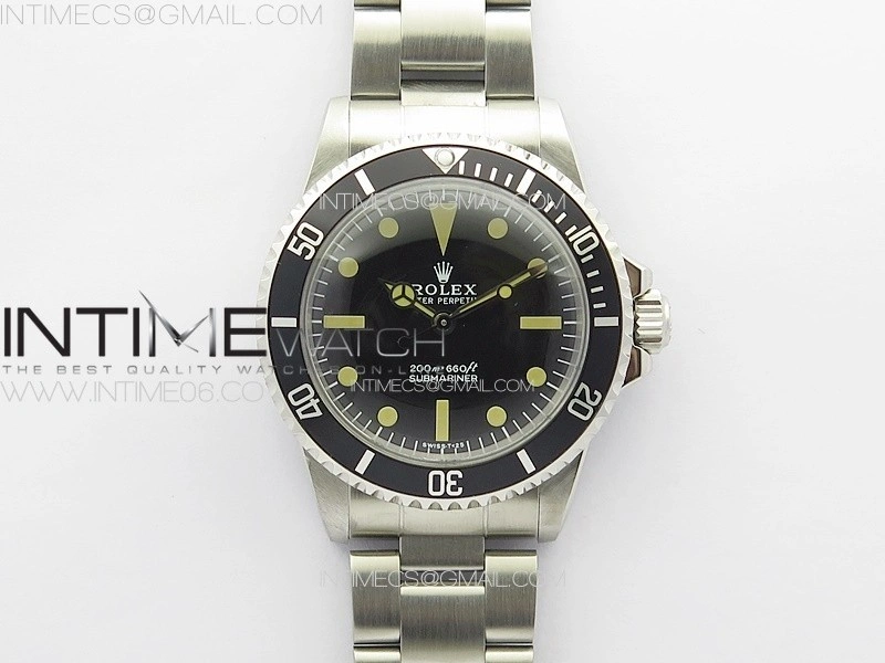 Vintage Submariner 5513 No Date SS B12 Best Edition Black Dial on SS Bracelet A2836