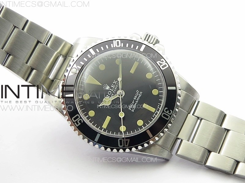 Vintage Submariner 5513 No Date SS B12 Best Edition Black Dial on SS Bracelet A2836
