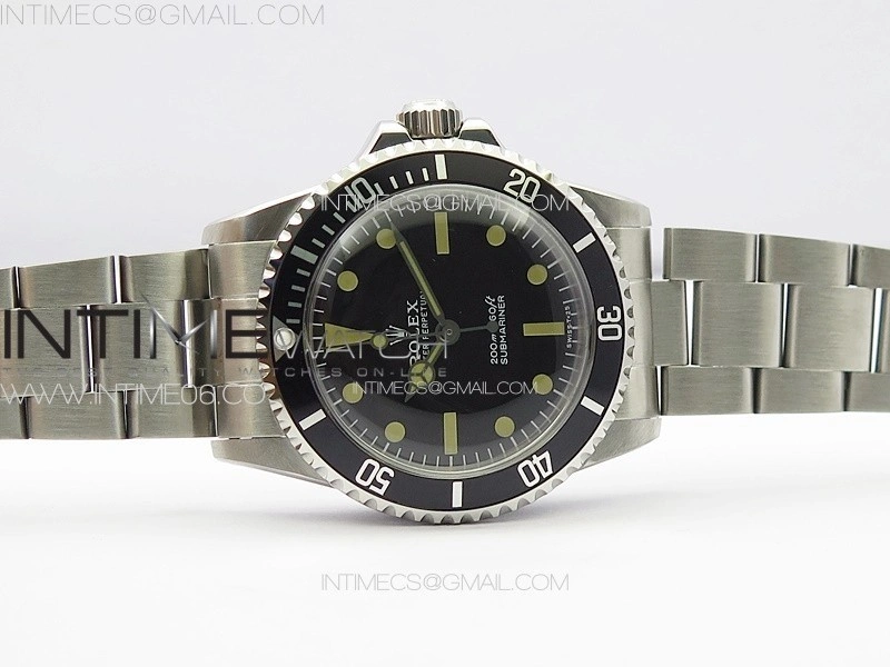 Vintage Submariner 5513 No Date SS B12 Best Edition Black Dial on SS Bracelet A2836