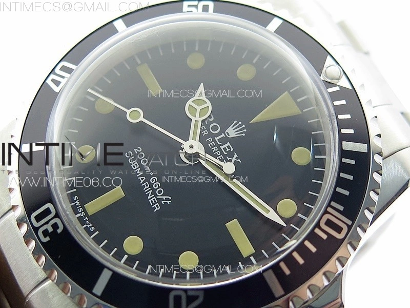 Vintage Submariner 5513 No Date SS B12 Best Edition Black Dial on SS Bracelet A2836