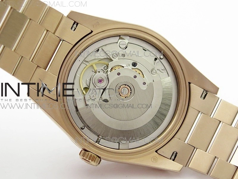 Day-Date 36 128235 RG Crystal BP Best Edition White MOP Crystal Marker Dial on RG President Bracelet A2836