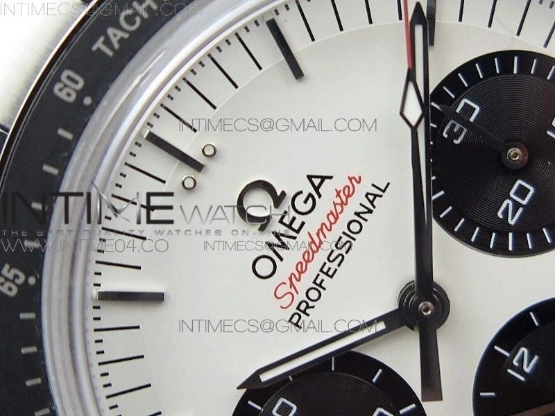 Speedmaster SS Sapphire Crystal Panda White dial black subdial on SS Bracelet Manual Winding Chrono Movement
