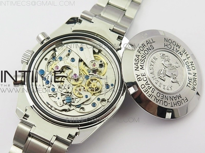Speedmaster SS Sapphire Crystal Panda White dial black subdial on SS Bracelet Manual Winding Chrono Movement