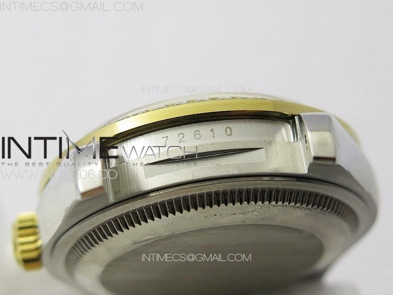DateJust 31mm 72610 SS YG Crystals Bezel APSF Best Edition Gold Dial Crystals Markers on Oyster Bracelet A2824