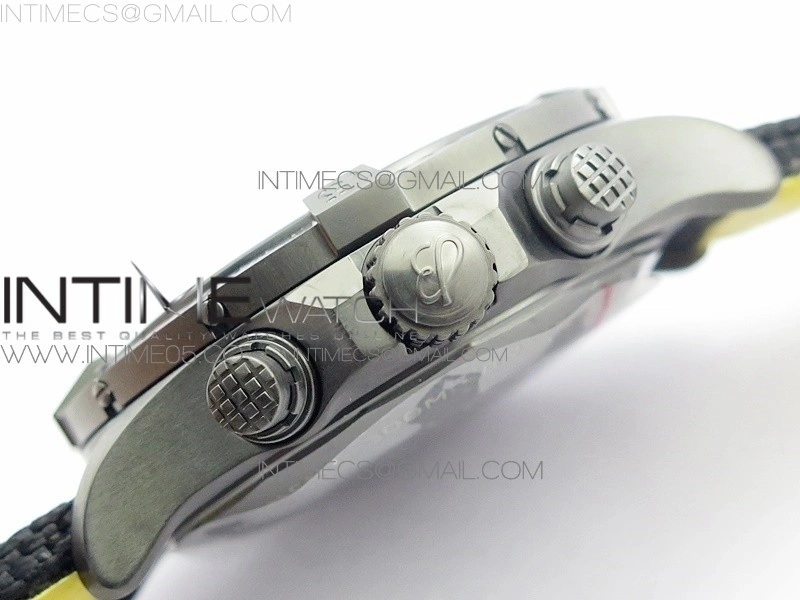 Avenger Bandit V13317 Titanium DLC B50 Best Edition Black Dial Numbers Makers on Black Nylon strap A7750