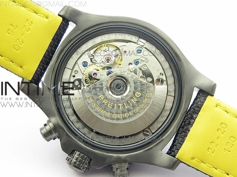 Avenger Bandit V13317 Titanium DLC B50 Best Edition Black Dial Numbers Makers on Black Nylon strap A7750