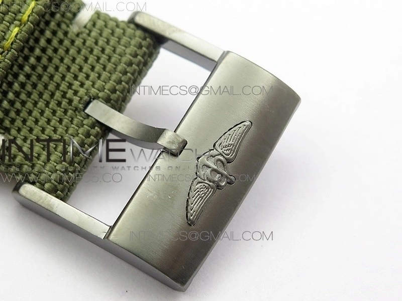 Avenger Bandit V13317 Titanium DLC B50 Best Edition Green Dial Numbers Makers on Green Nylon strap A7750