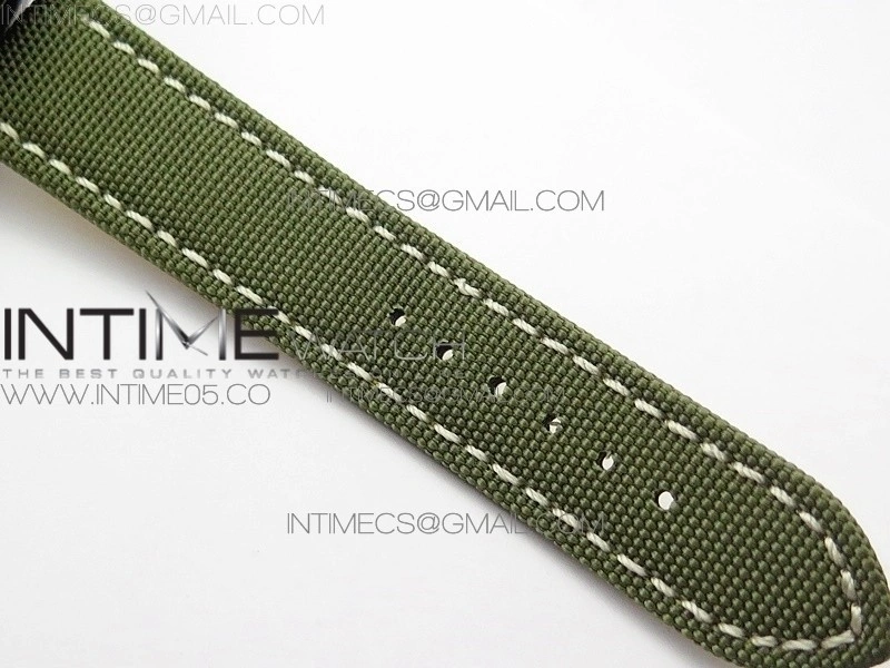 Avenger Bandit V13317 Titanium DLC B50 Best Edition Green Dial Numbers Makers on Green Nylon strap A7750