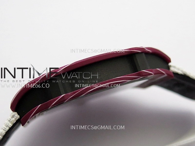 RM67-02 Mutaz Red NTPT Umi Office 1:1 Red Skeleton Dial On White Nylon Strap CRMA7 Clone V2