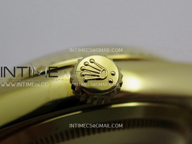 Daydate 128238 36mm YG QHF Best Edition Carnelian Dial on YG President Bracelet A2834