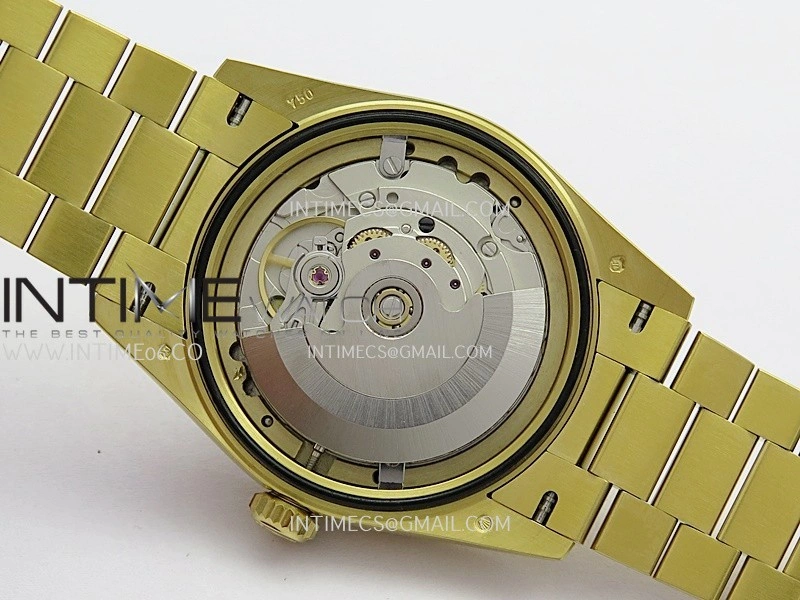 Daydate 128238 36mm YG QHF Best Edition Carnelian Dial on YG President Bracelet A2834
