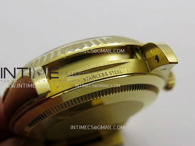 Daydate 128238 36mm YG QHF Best Edition Carnelian Dial on YG President Bracelet A2834