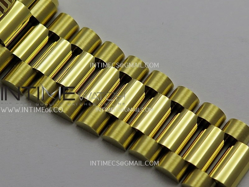 Daydate 128238 36mm YG QHF Best Edition Malachite Dial on YG President Bracelet A2834