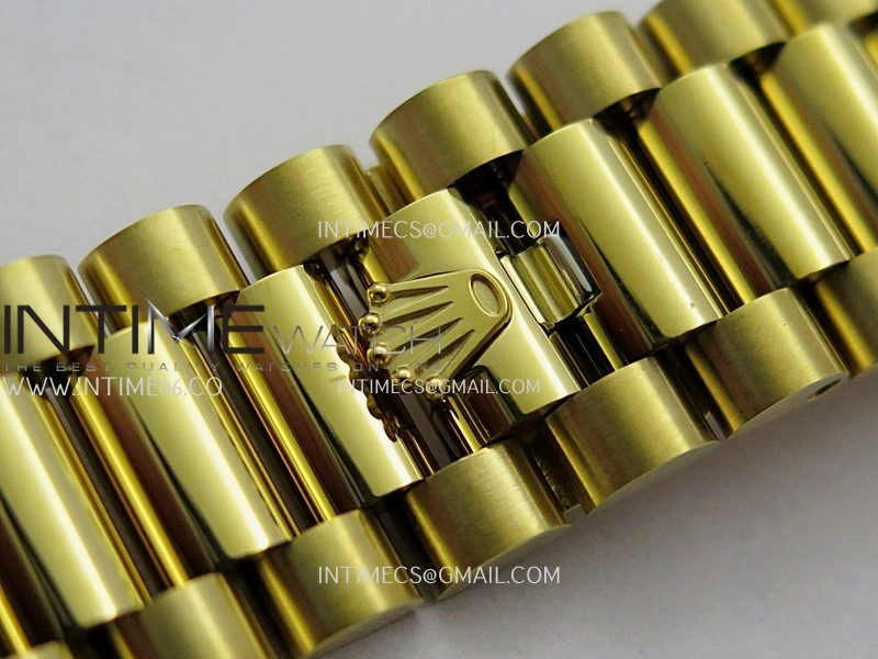 Daydate 128238 36mm YG QHF Best Edition Malachite Dial on YG President Bracelet A2834