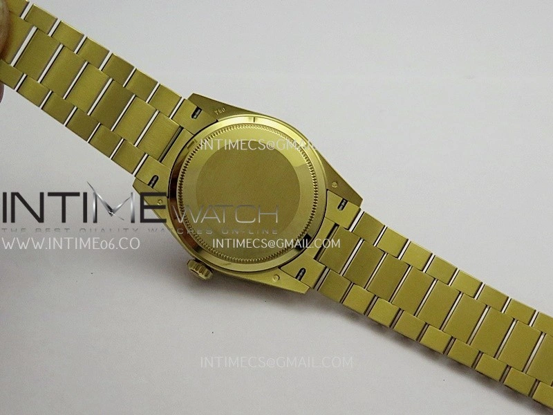 Daydate 128238 36mm YG QHF Best Edition Malachite Dial on YG President Bracelet A2834