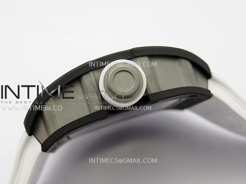 RM055 White Inner Bezel White Crown NTPT Ti ZF 1:1 Best Edition On White Shark Rubber Strap RMUL2 Super Clone