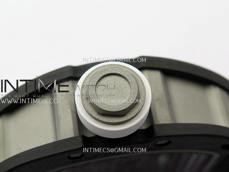 RM055 White Inner Bezel White Crown NTPT Ti ZF 1:1 Best Edition On White Shark Rubber Strap RMUL2 Super Clone