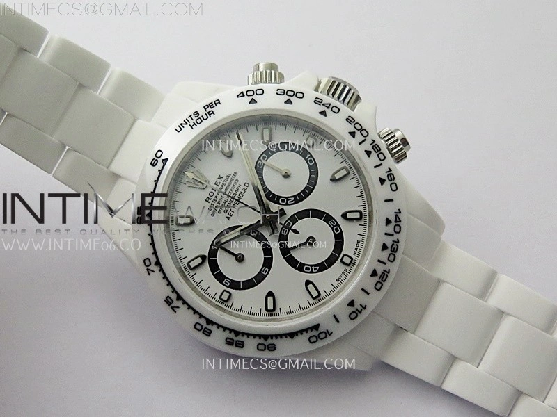 Daytona AET White Solid Nano Ceramic Case and Bracelet N6F 1:1 Best Edition White Dial On DD4801