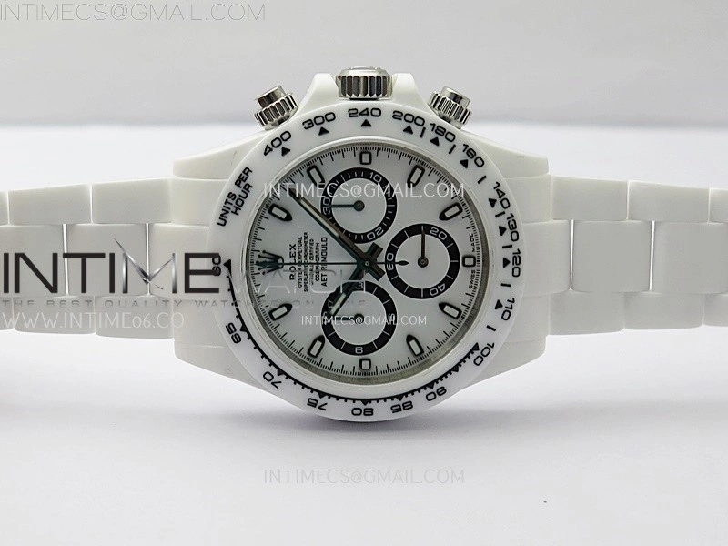 Daytona AET White Solid Nano Ceramic Case and Bracelet N6F 1:1 Best Edition White Dial On DD4801