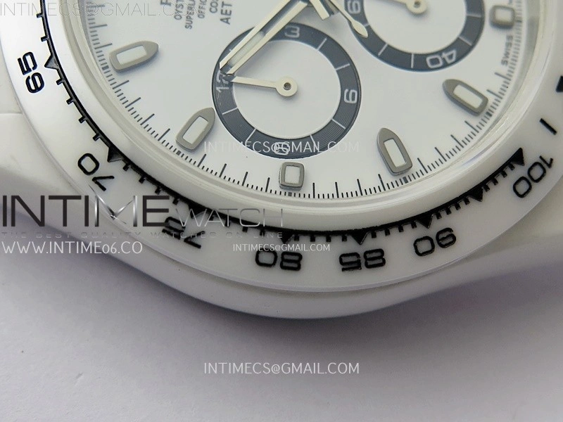 Daytona AET White Solid Nano Ceramic Case and Bracelet N6F 1:1 Best Edition White Dial On DD4801