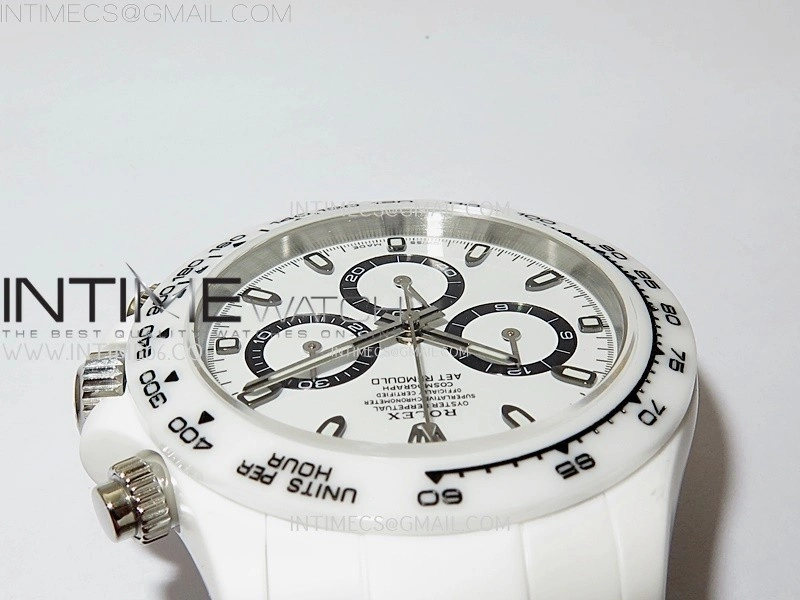 Daytona AET White Solid Nano Ceramic Case and Bracelet N6F 1:1 Best Edition White Dial On DD4801