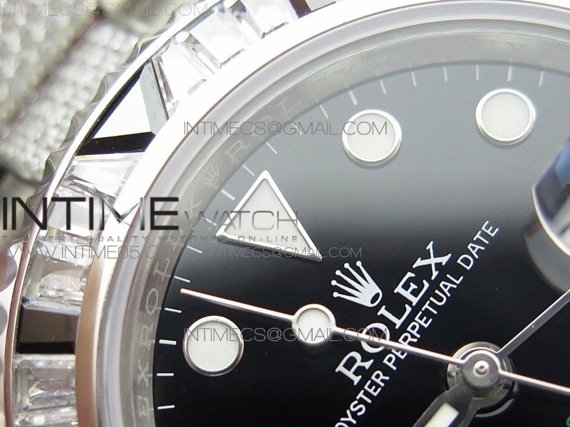 GMT Master II 126710 White Black T CrystalVRF Best Edition Black Dial On SS Paved CrystalBracelet 3186 CHS