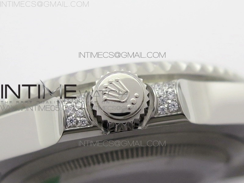 GMT Master II 126710 White Black T CrystalVRF Best Edition Black Dial On SS Paved CrystalBracelet 3186 CHS
