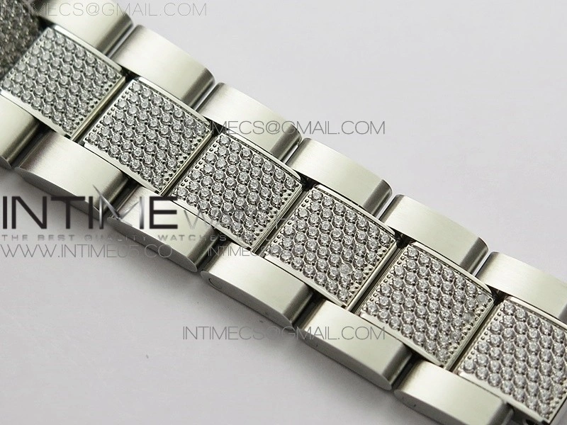 GMT Master II 126710 White Black T CrystalVRF Best Edition Black Dial On SS Paved CrystalBracelet 3186 CHS