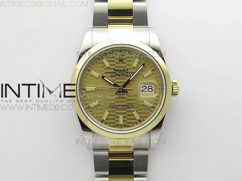 DateJust 36 SS YG 126203 JDF 1:1 Best Edition New YG Style 2 Dial on Oyster Bracelet