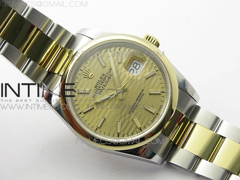 DateJust 36 SS YG 126203 JDF 1:1 Best Edition New YG Style 2 Dial on Oyster Bracelet