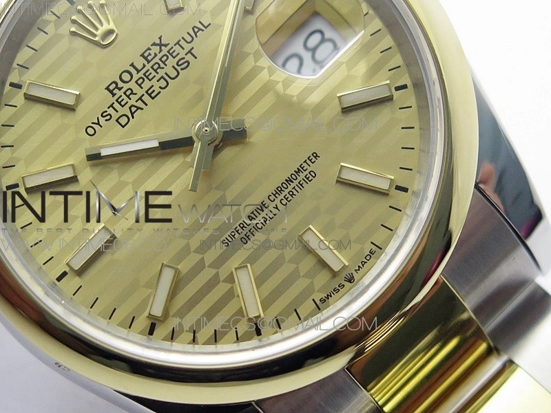 DateJust 36 SS YG 126203 JDF 1:1 Best Edition New YG Style 2 Dial on Oyster Bracelet